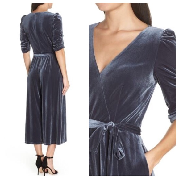 Chelsea28 Velvet Culotte Jumpsuit - Picture 2 of 8